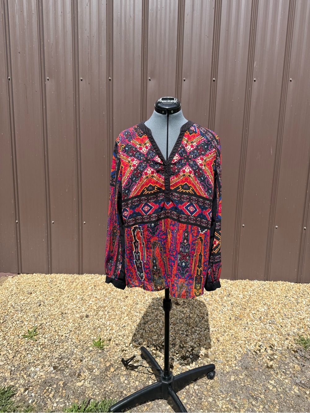 Point Zero Black Multicolor Patterned Jacket